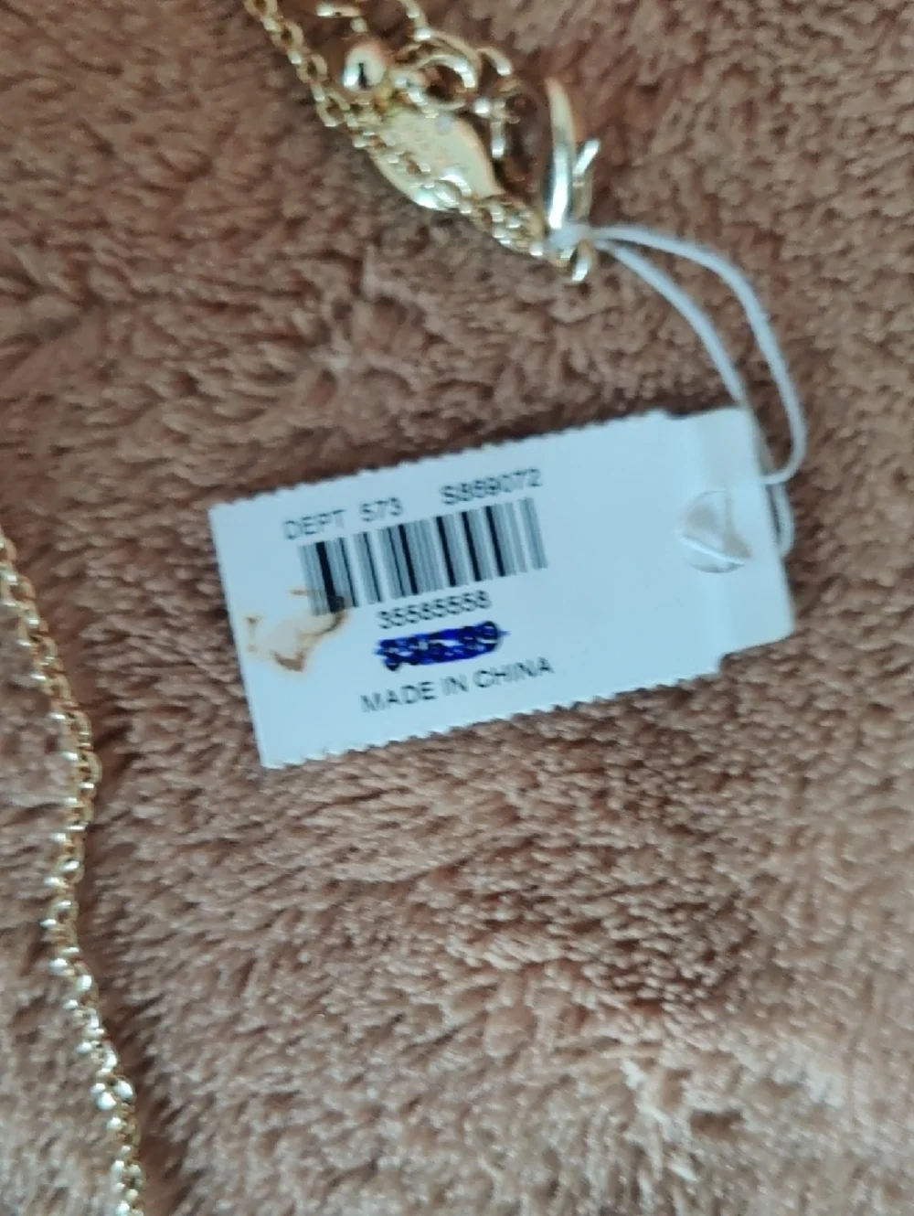Ann Taylor Gold and Black Crescent Pendant Necklace